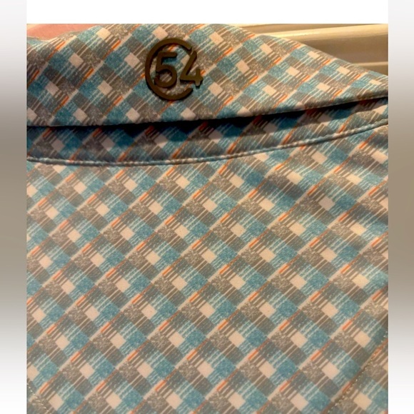 CHASE 54 XL POLO GOLF SS LEISURE WEAR AQUA & GREY - Picture 7 of 14